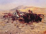 Buffalo Hunt by Charles Marion Russell